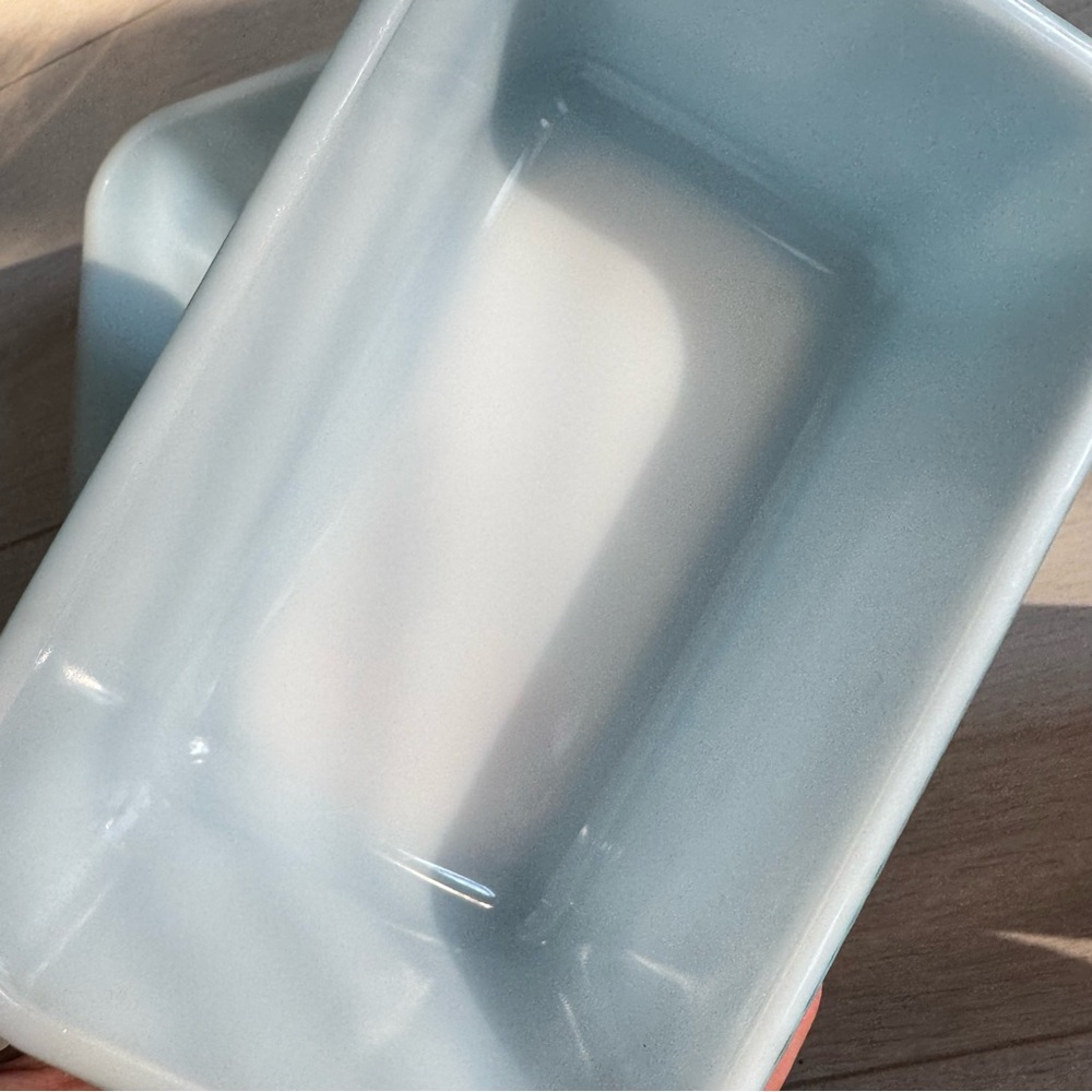 Vintage Pyrex Blue & White 502 + 502-B Refrigerator Dishes Fridgies - Picture 5 of 10